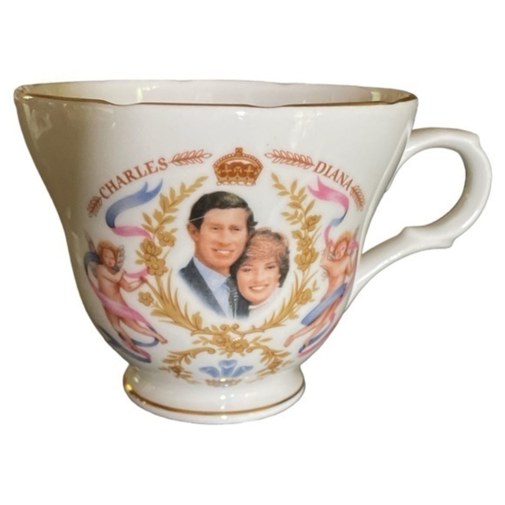 Crown Trent Bone China Charles Diana Prince William Commemorative Birth Tea‎ Cup